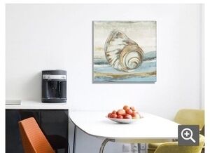 Pacific Touch Aimee Wilson Canvas Art Print SHELL Framed Wall Coastal Decor 16”